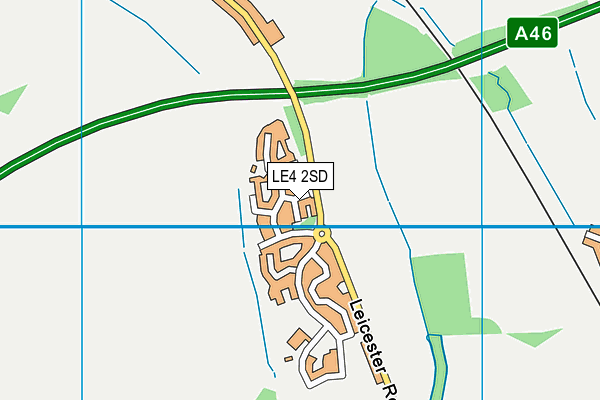LE4 2SD map - OS VectorMap District (Ordnance Survey)