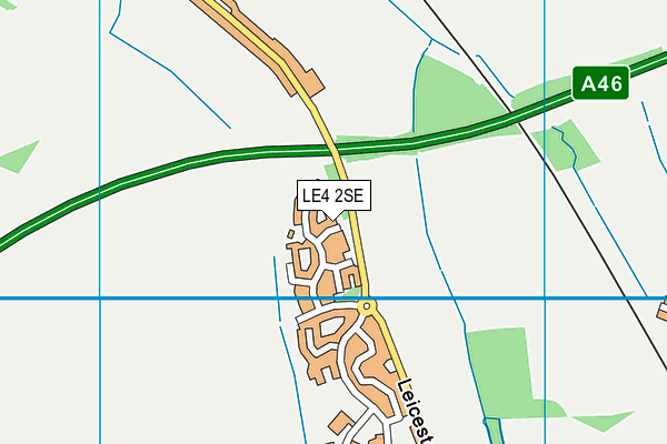 LE4 2SE map - OS VectorMap District (Ordnance Survey)