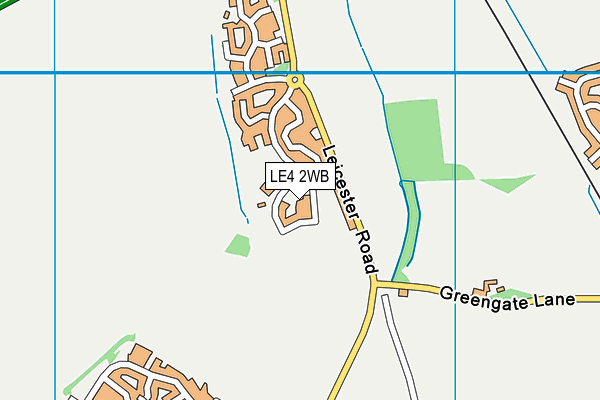 LE4 2WB map - OS VectorMap District (Ordnance Survey)