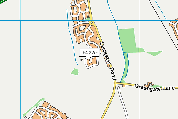 LE4 2WF map - OS VectorMap District (Ordnance Survey)