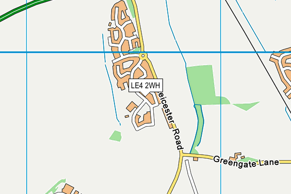 LE4 2WH map - OS VectorMap District (Ordnance Survey)