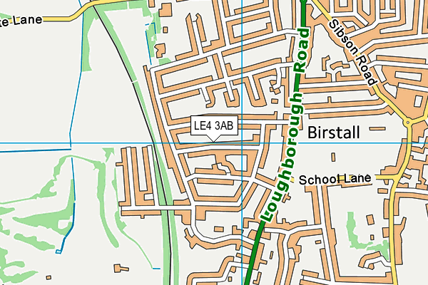 LE4 3AB map - OS VectorMap District (Ordnance Survey)