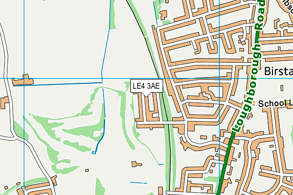 LE4 3AE map - OS VectorMap District (Ordnance Survey)