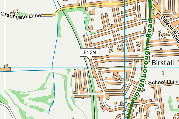 LE4 3AL map - OS VectorMap District (Ordnance Survey)