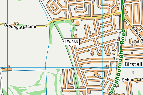 LE4 3AN map - OS VectorMap District (Ordnance Survey)