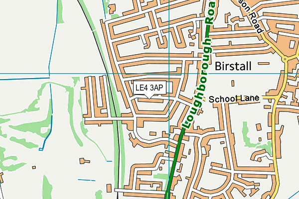 LE4 3AP map - OS VectorMap District (Ordnance Survey)