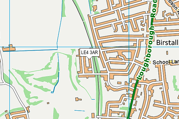 LE4 3AR map - OS VectorMap District (Ordnance Survey)