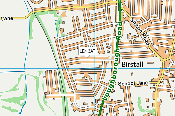 LE4 3AT map - OS VectorMap District (Ordnance Survey)
