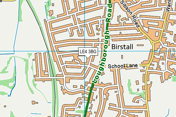 LE4 3BG map - OS VectorMap District (Ordnance Survey)