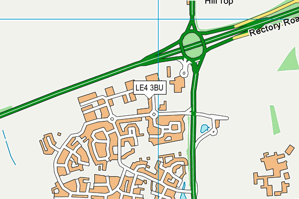 LE4 3BU map - OS VectorMap District (Ordnance Survey)