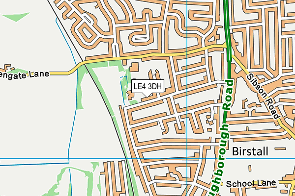 LE4 3DH map - OS VectorMap District (Ordnance Survey)