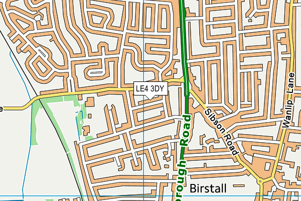 LE4 3DY map - OS VectorMap District (Ordnance Survey)