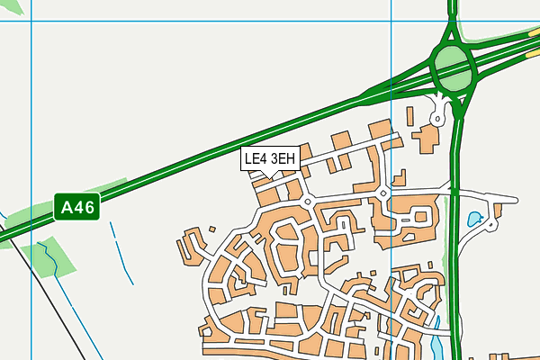 LE4 3EH map - OS VectorMap District (Ordnance Survey)