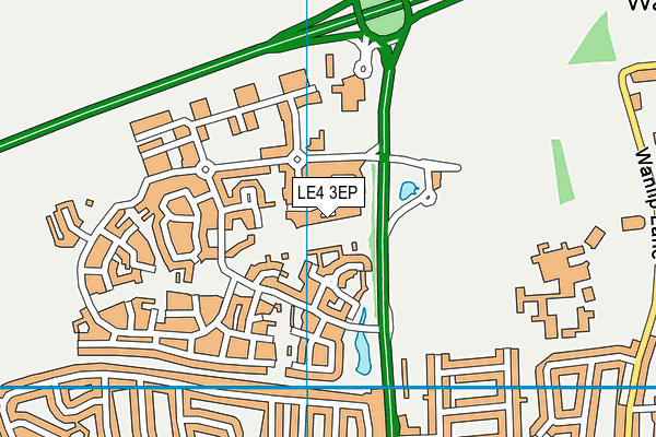 LE4 3EP map - OS VectorMap District (Ordnance Survey)