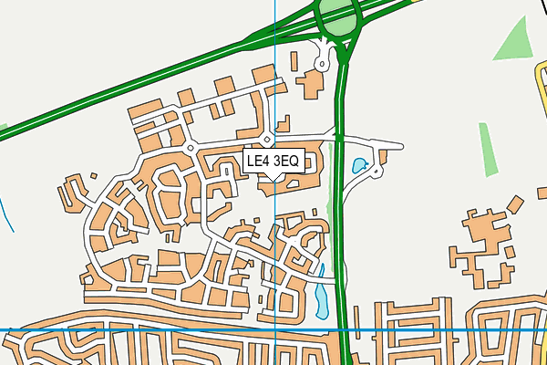 LE4 3EQ map - OS VectorMap District (Ordnance Survey)