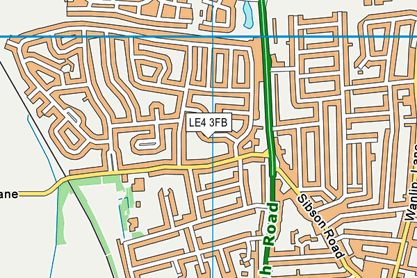 LE4 3FB map - OS VectorMap District (Ordnance Survey)