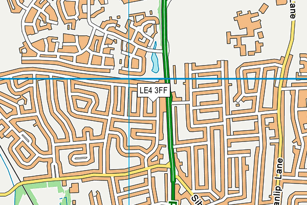 LE4 3FF map - OS VectorMap District (Ordnance Survey)