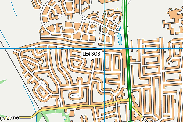 LE4 3GB map - OS VectorMap District (Ordnance Survey)