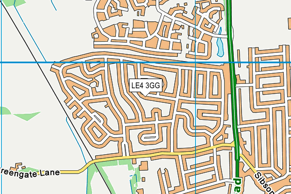 LE4 3GG map - OS VectorMap District (Ordnance Survey)