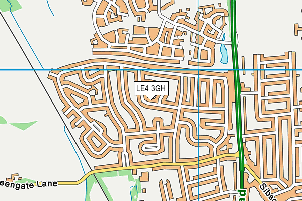 LE4 3GH map - OS VectorMap District (Ordnance Survey)