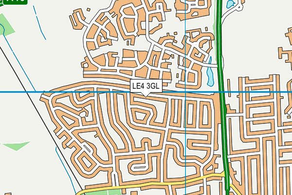 LE4 3GL map - OS VectorMap District (Ordnance Survey)