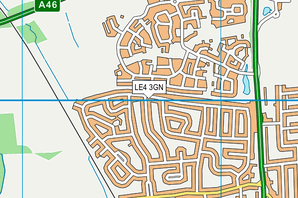 LE4 3GN map - OS VectorMap District (Ordnance Survey)