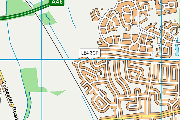 LE4 3GP map - OS VectorMap District (Ordnance Survey)