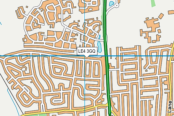 LE4 3GQ map - OS VectorMap District (Ordnance Survey)