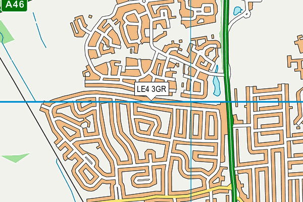LE4 3GR map - OS VectorMap District (Ordnance Survey)