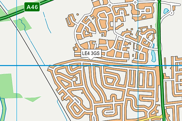 LE4 3GS map - OS VectorMap District (Ordnance Survey)