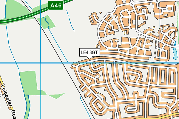 LE4 3GT map - OS VectorMap District (Ordnance Survey)
