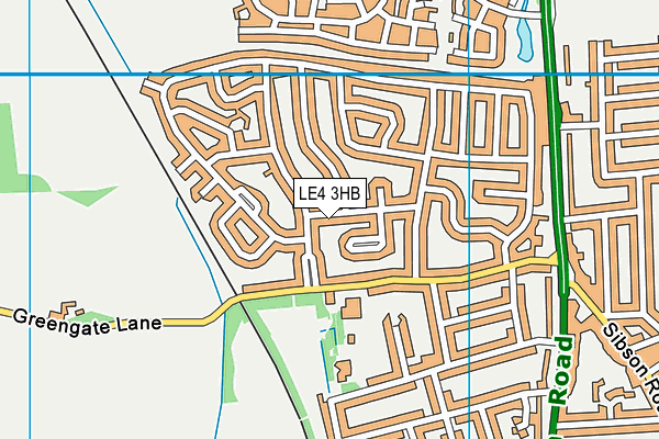 LE4 3HB map - OS VectorMap District (Ordnance Survey)