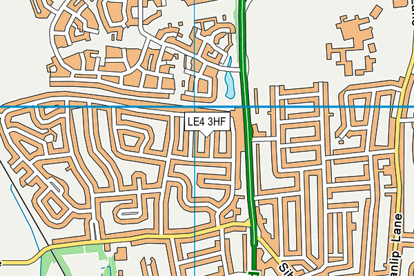LE4 3HF map - OS VectorMap District (Ordnance Survey)