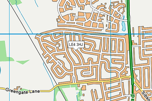 LE4 3HJ map - OS VectorMap District (Ordnance Survey)