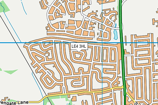 LE4 3HL map - OS VectorMap District (Ordnance Survey)