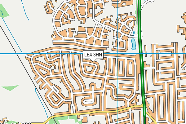 LE4 3HN map - OS VectorMap District (Ordnance Survey)