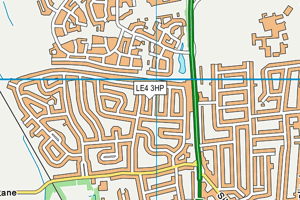 LE4 3HP map - OS VectorMap District (Ordnance Survey)