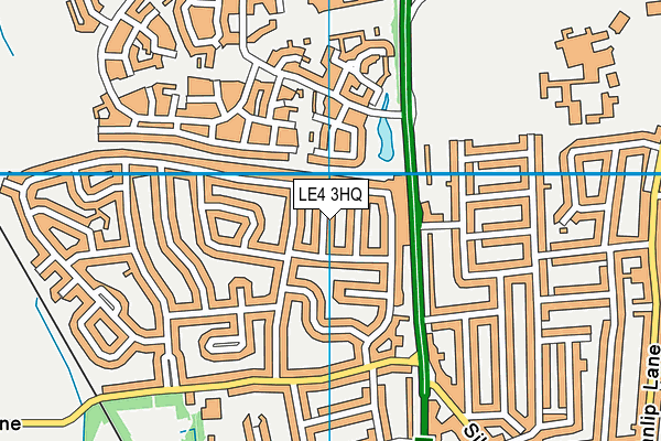 LE4 3HQ map - OS VectorMap District (Ordnance Survey)