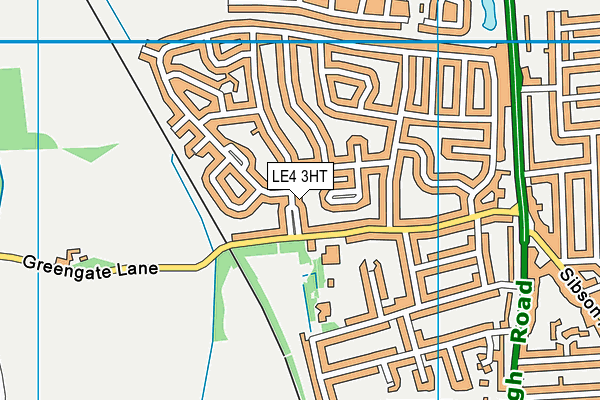 LE4 3HT map - OS VectorMap District (Ordnance Survey)