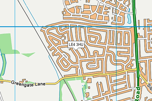 LE4 3HU map - OS VectorMap District (Ordnance Survey)