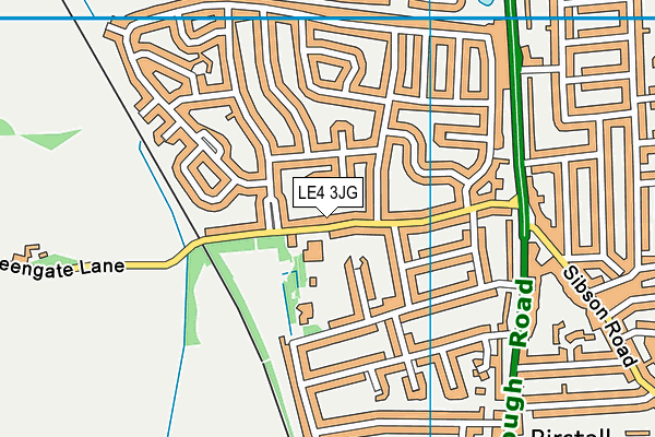 LE4 3JG map - OS VectorMap District (Ordnance Survey)