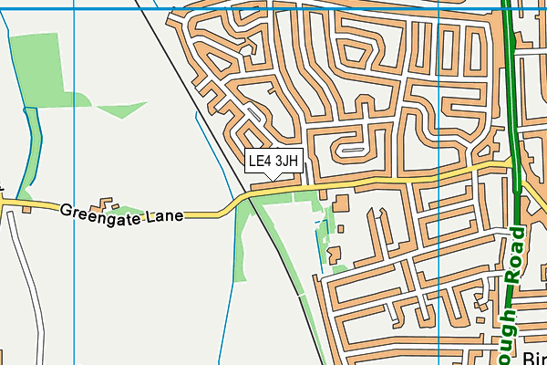 LE4 3JH map - OS VectorMap District (Ordnance Survey)