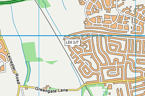 LE4 3JT map - OS VectorMap District (Ordnance Survey)