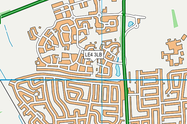 LE4 3LB map - OS VectorMap District (Ordnance Survey)