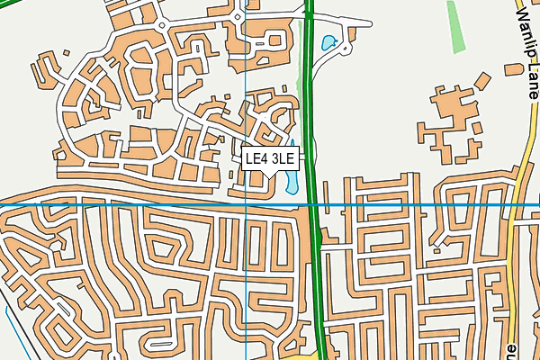 LE4 3LE map - OS VectorMap District (Ordnance Survey)