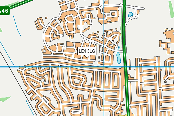 LE4 3LG map - OS VectorMap District (Ordnance Survey)