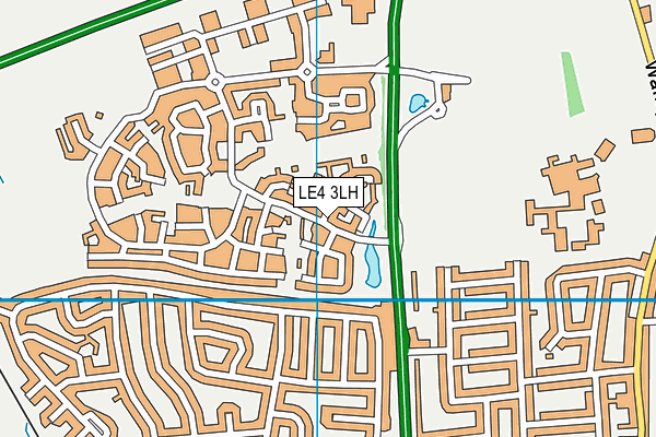 LE4 3LH map - OS VectorMap District (Ordnance Survey)