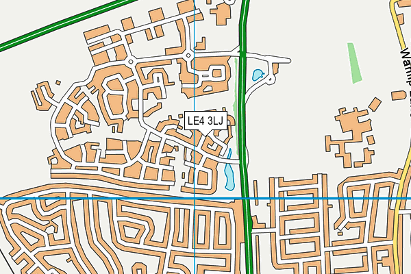 LE4 3LJ map - OS VectorMap District (Ordnance Survey)
