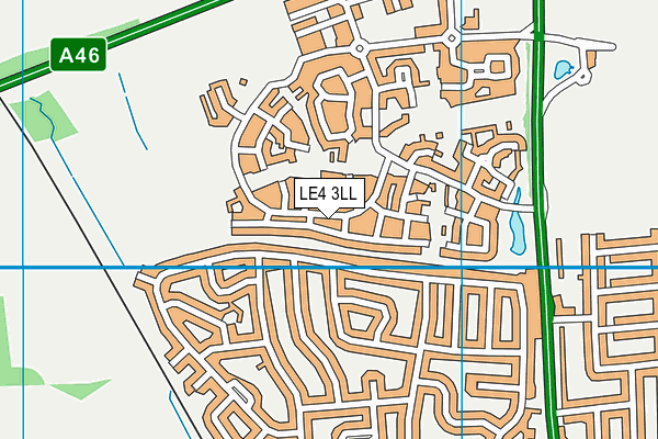 Hallam Fields Primary School map (LE4 3LL) - OS VectorMap District (Ordnance Survey)
