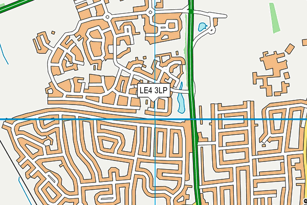 LE4 3LP map - OS VectorMap District (Ordnance Survey)